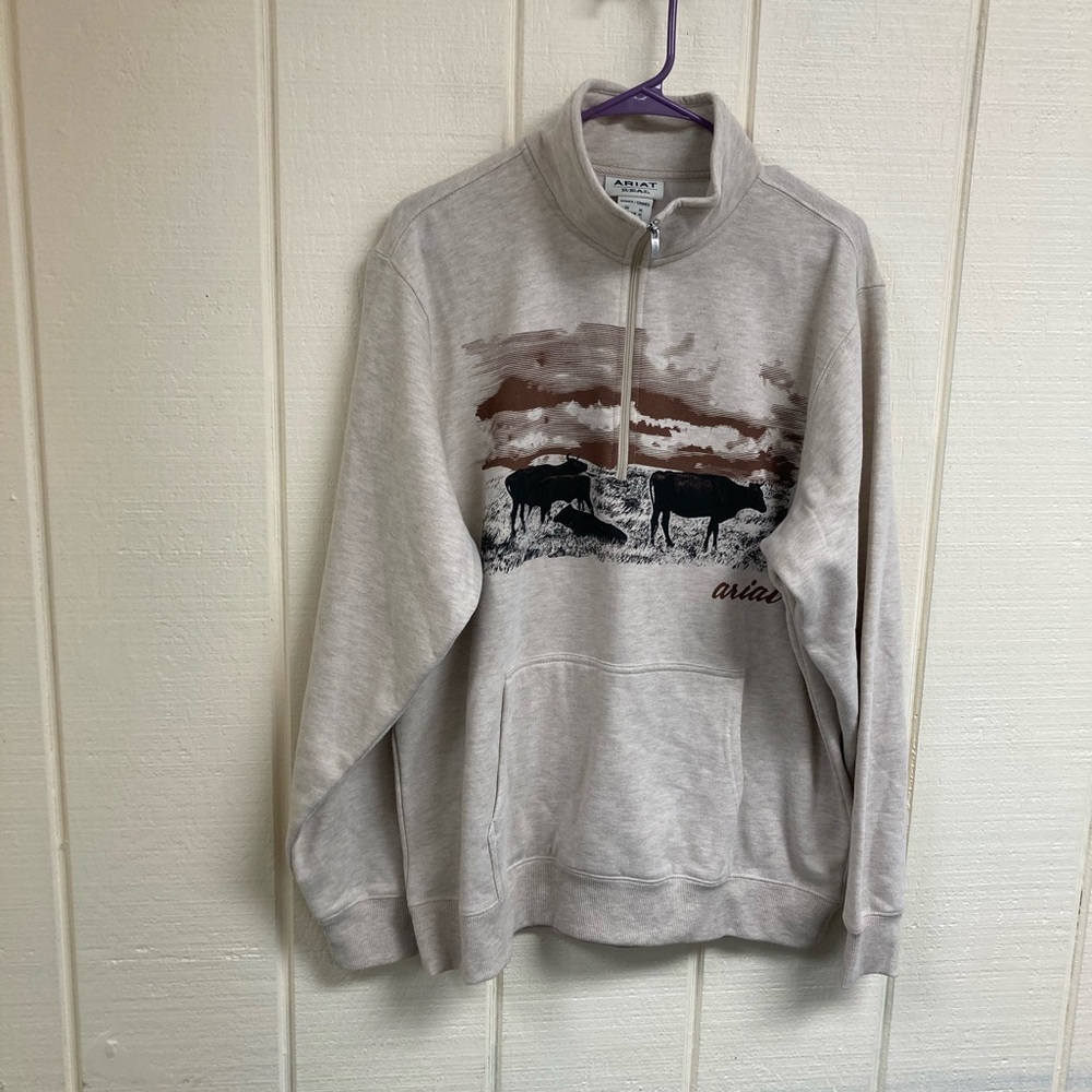 Ariat Women's Gray Quarter-Zip Sweatshirt